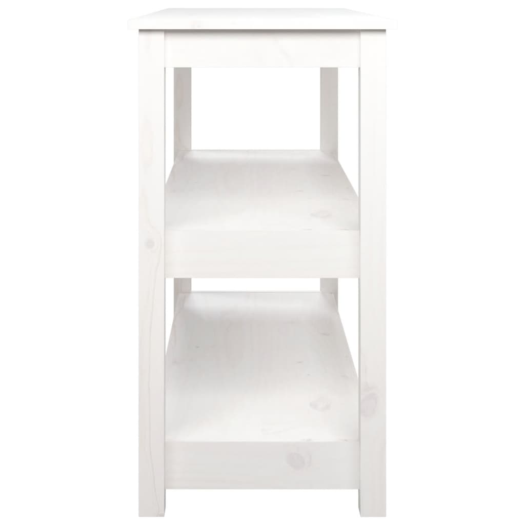 vidaXL Masă consolă, alb, 110x40x74 cm, lemn masiv de pin vidaXL Masă consolă, alb, 110x40x74 cm, lemn masiv de pin