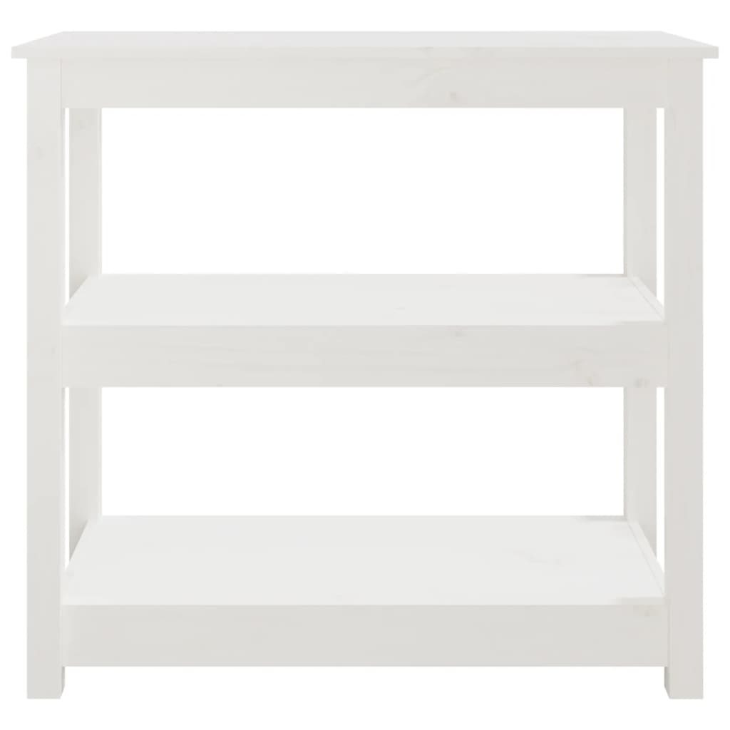 vidaXL Masă consolă, alb, 80x40x74 cm, lemn masiv de pin vidaXL Masă consolă, alb, 80x40x74 cm, lemn masiv de pin