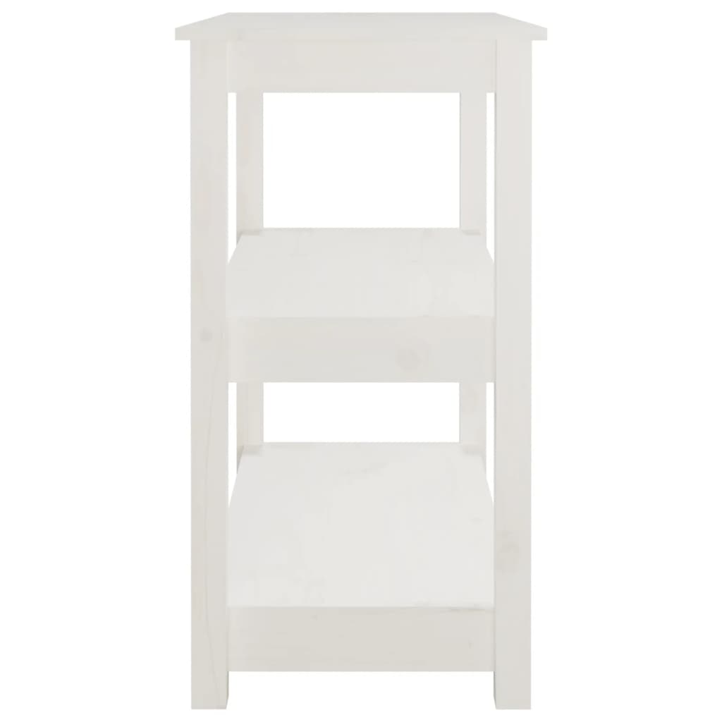 vidaXL Masă consolă, alb, 80x40x74 cm, lemn masiv de pin vidaXL Masă consolă, alb, 80x40x74 cm, lemn masiv de pin