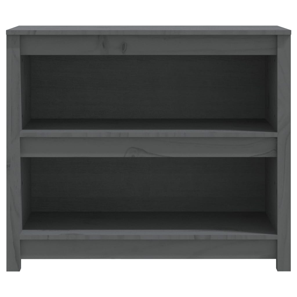 vidaXL Bibliotecă, gri, 80x35x68 cm, lemn masiv de pin vidaXL Bibliotecă, gri, 80x35x68 cm, lemn masiv de pin