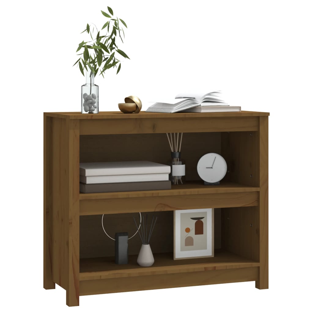 vidaXL Bibliotecă, maro miere, 80x35x68 cm, lemn masiv de pin vidaXL Bibliotecă, maro miere, 80x35x68 cm, lemn masiv de pin