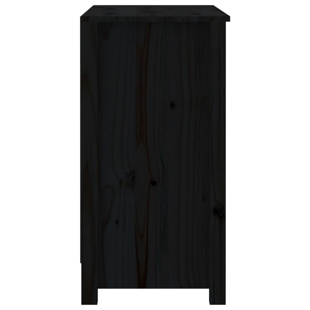 vidaXL Bibliotecă, negru, 80x35x68 cm, lemn masiv de pin vidaXL Bibliotecă, negru, 80x35x68 cm, lemn masiv de pin