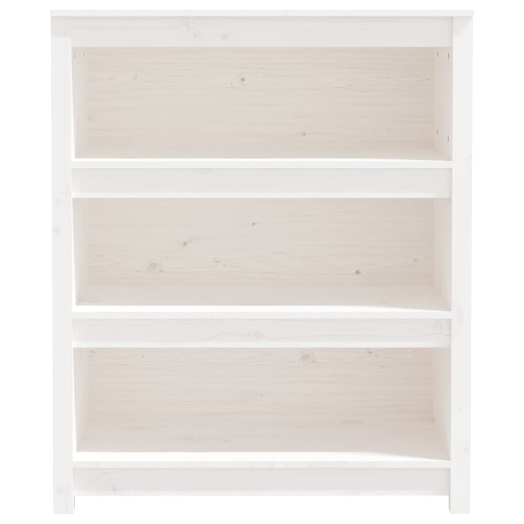 vidaXL Bibliotecă, alb, 80x35x97 cm, lemn masiv de pin vidaXL Bibliotecă, alb, 80x35x97 cm, lemn masiv de pin