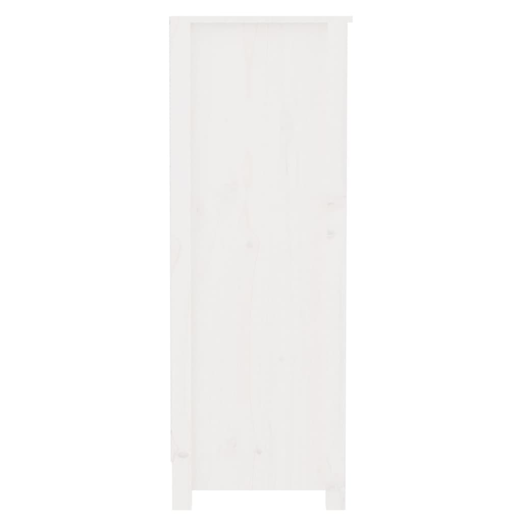 vidaXL Bibliotecă, alb, 80x35x97 cm, lemn masiv de pin vidaXL Bibliotecă, alb, 80x35x97 cm, lemn masiv de pin
