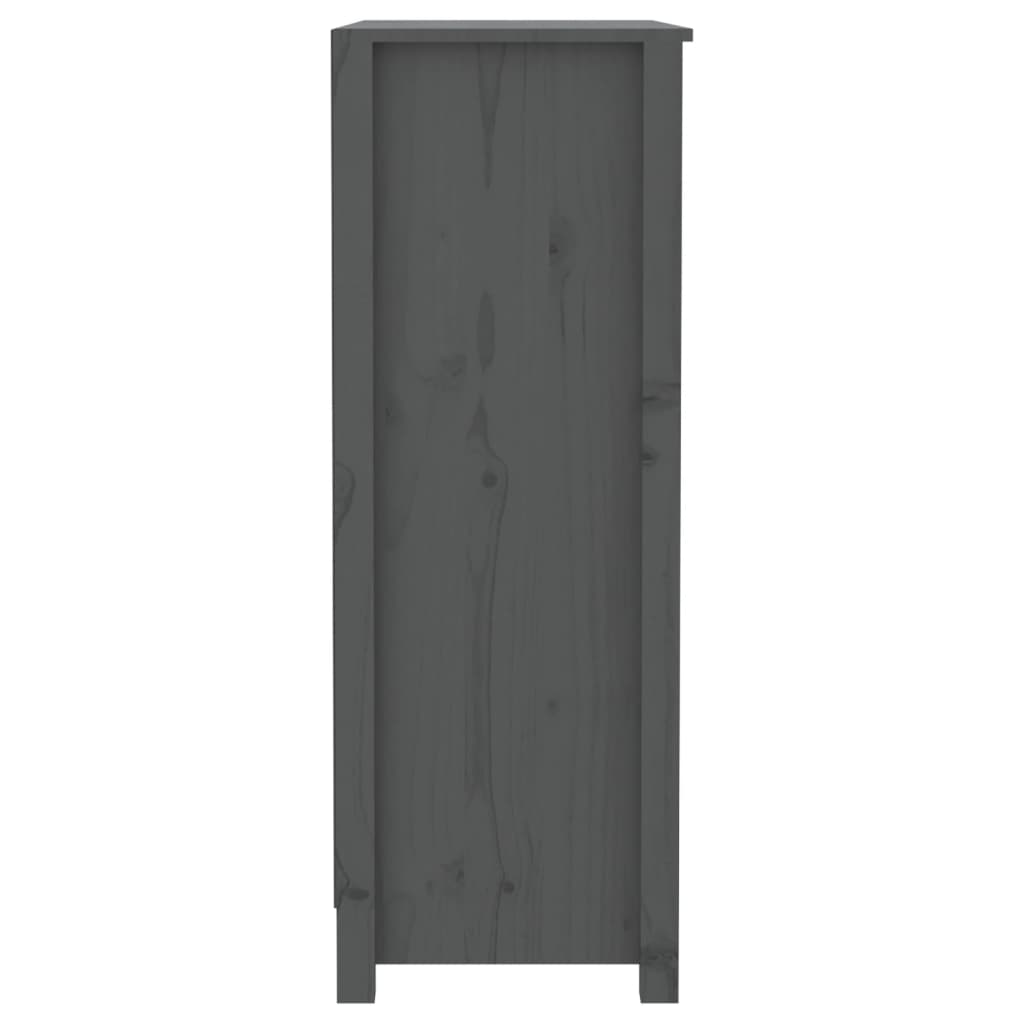 vidaXL Bibliotecă, gri, 80x35x97 cm, lemn masiv de pin vidaXL Bibliotecă, gri, 80x35x97 cm, lemn masiv de pin