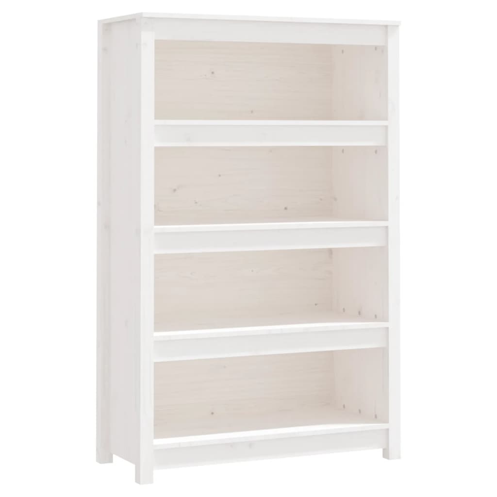vidaXL Bibliotecă, alb, 80x35x126 cm, lemn masiv de pin vidaXL Bibliotecă, alb, 80x35x126 cm, lemn masiv de pin