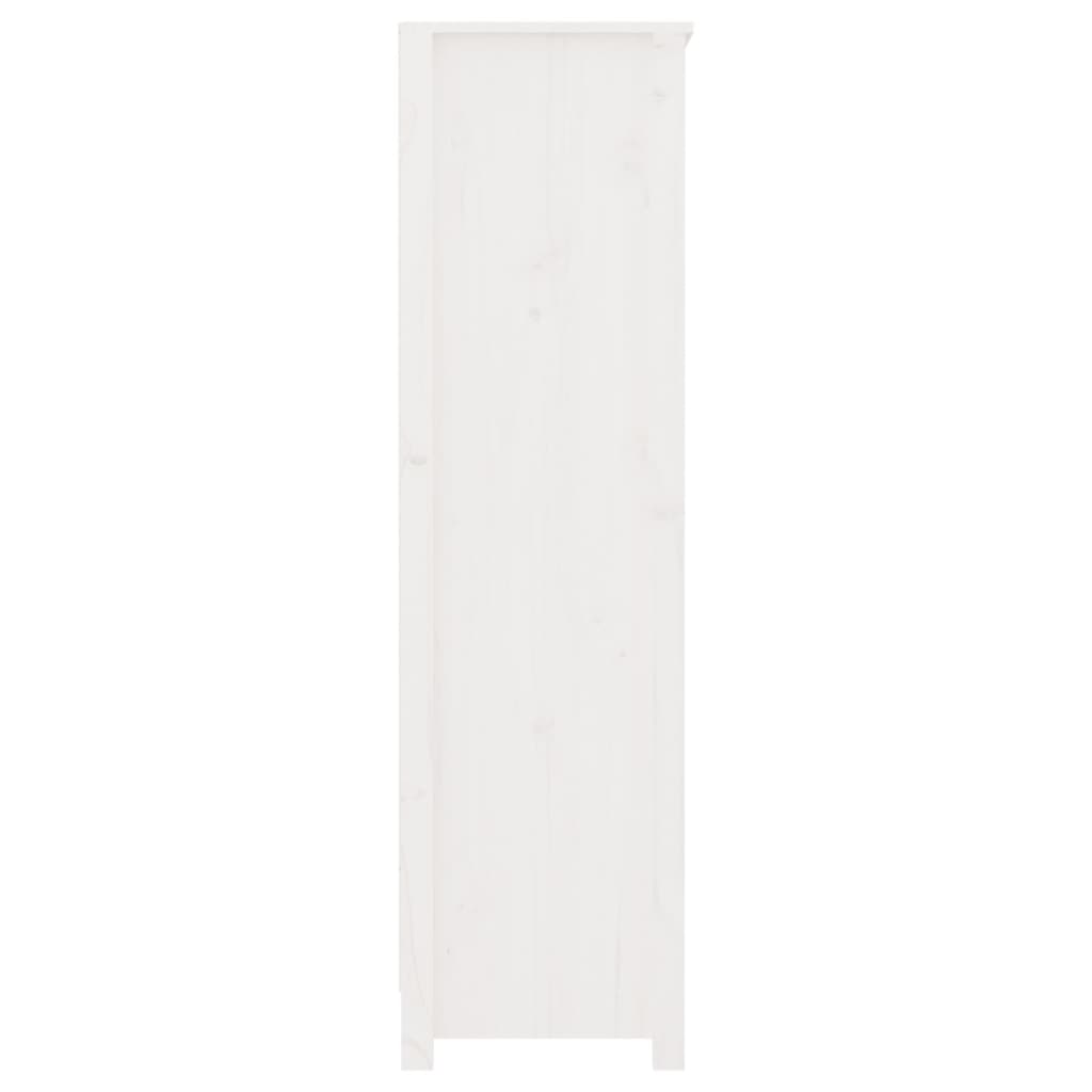 vidaXL Bibliotecă, alb, 80x35x126 cm, lemn masiv de pin vidaXL Bibliotecă, alb, 80x35x126 cm, lemn masiv de pin