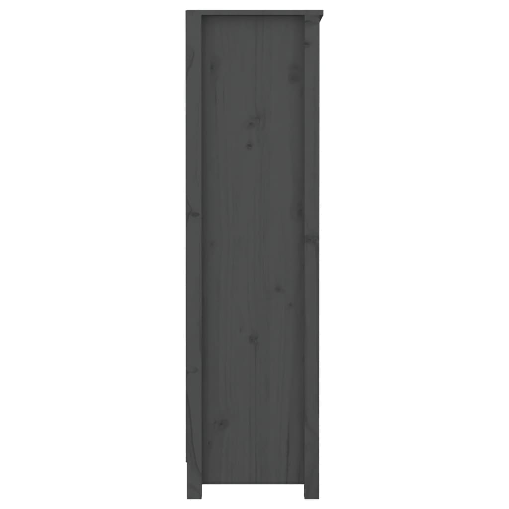 vidaXL Bibliotecă, gri, 80x35x126 cm, lemn masiv de pin vidaXL Bibliotecă, gri, 80x35x126 cm, lemn masiv de pin