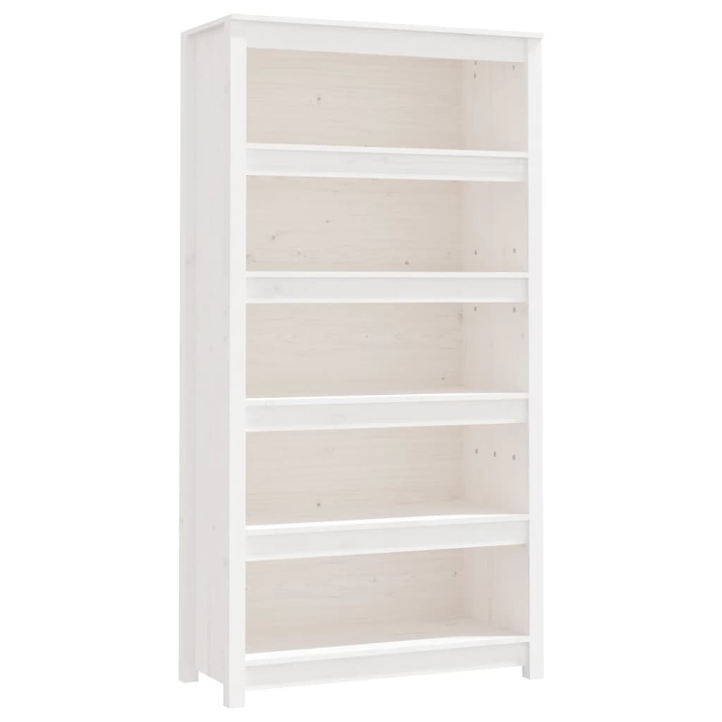 vidaXL Bibliotecă, alb, 80x35x154 cm, lemn masiv de pin vidaXL Bibliotecă, alb, 80x35x154 cm, lemn masiv de pin