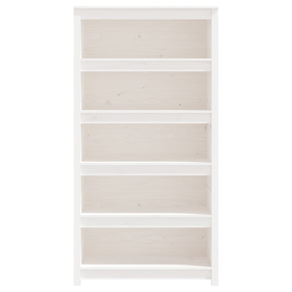 vidaXL Bibliotecă, alb, 80x35x154 cm, lemn masiv de pin vidaXL Bibliotecă, alb, 80x35x154 cm, lemn masiv de pin