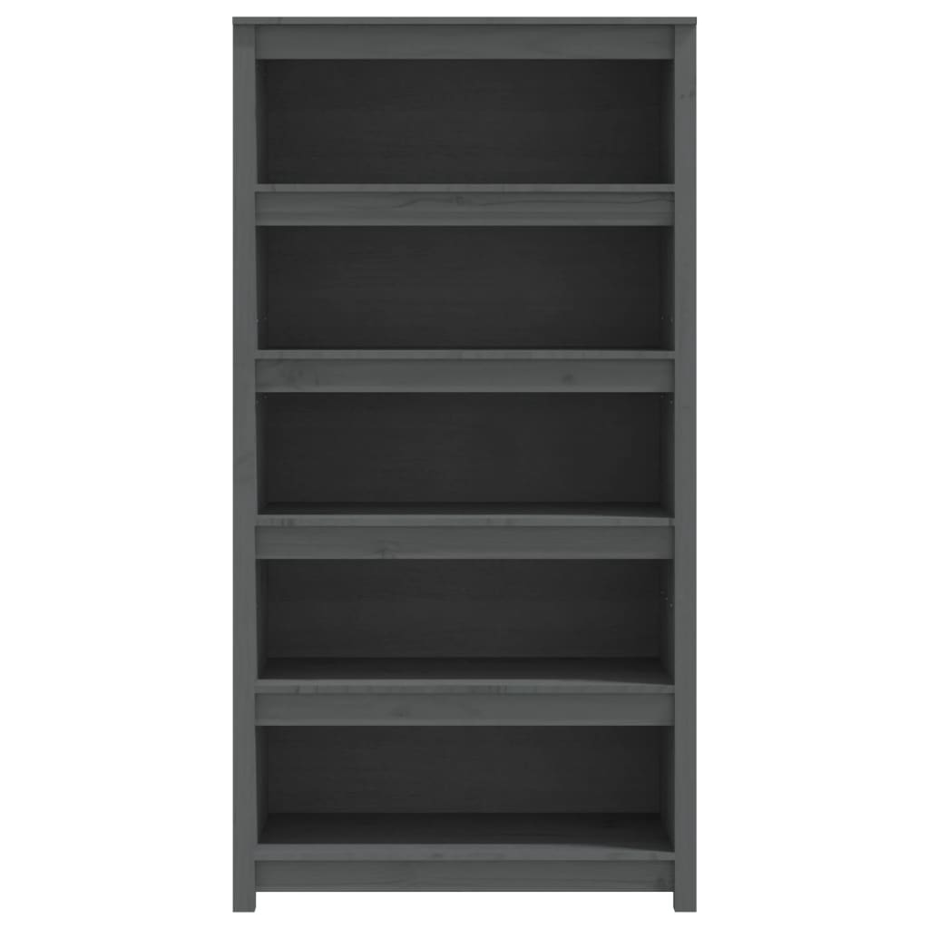 vidaXL Bibliotecă, gri, 80x35x154 cm, lemn masiv de pin vidaXL Bibliotecă, gri, 80x35x154 cm, lemn masiv de pin