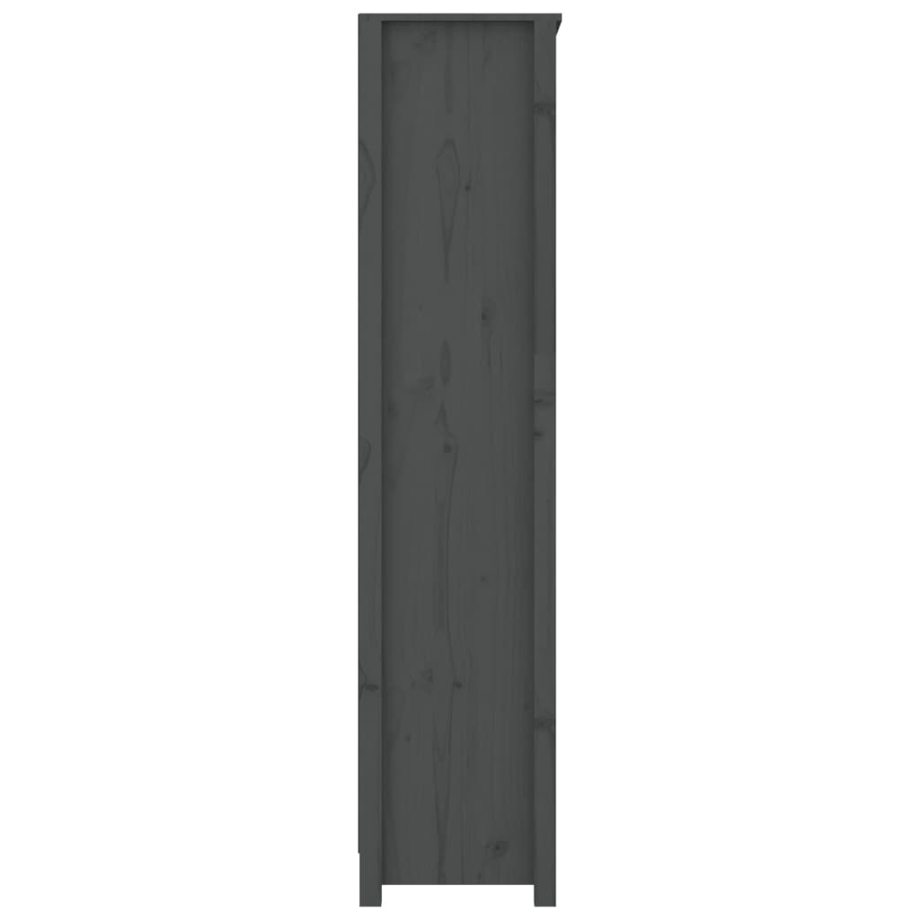 vidaXL Bibliotecă, gri, 80x35x154 cm, lemn masiv de pin vidaXL Bibliotecă, gri, 80x35x154 cm, lemn masiv de pin