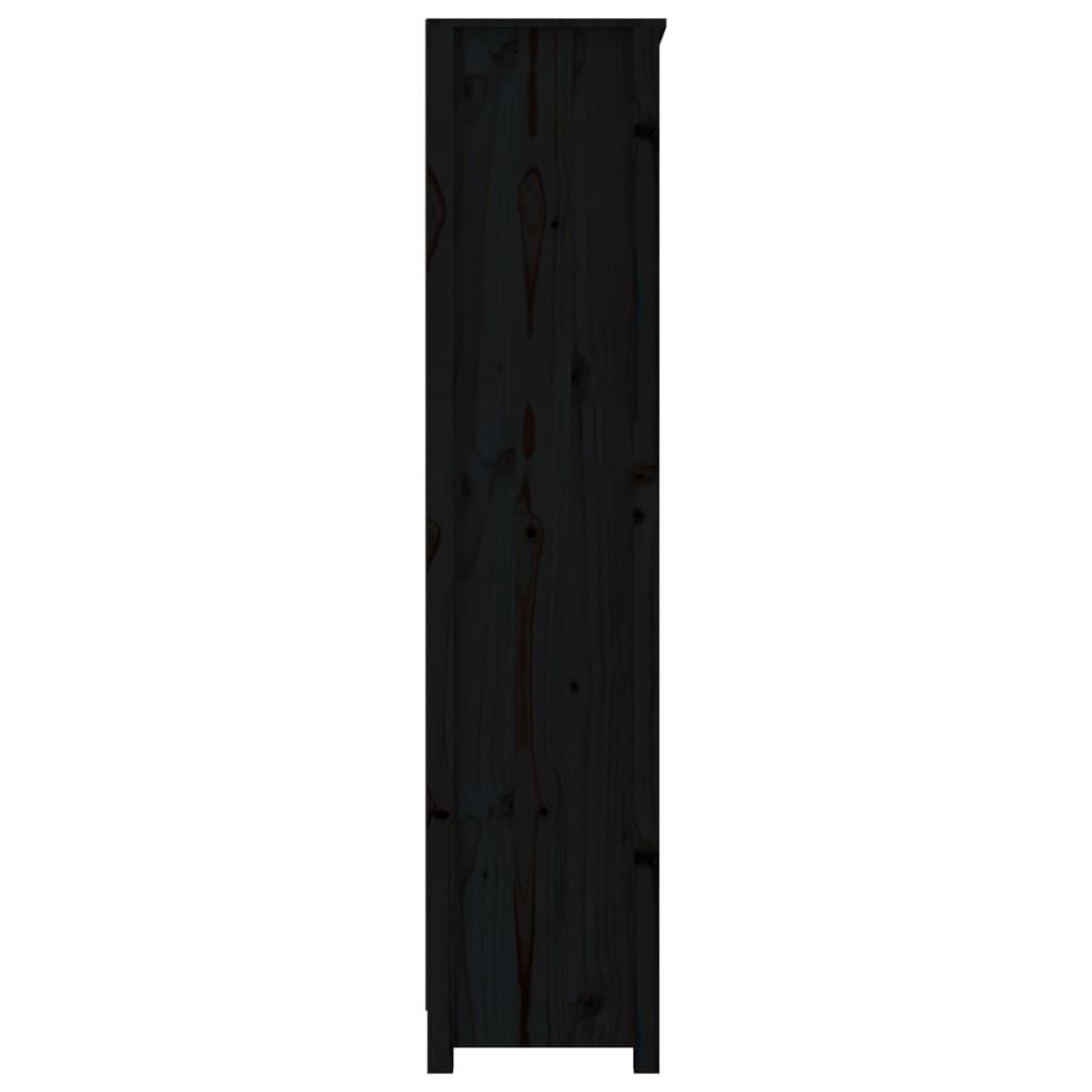 vidaXL Bibliotecă, negru, 80x35x154 cm, lemn masiv de pin vidaXL Bibliotecă, negru, 80x35x154 cm, lemn masiv de pin
