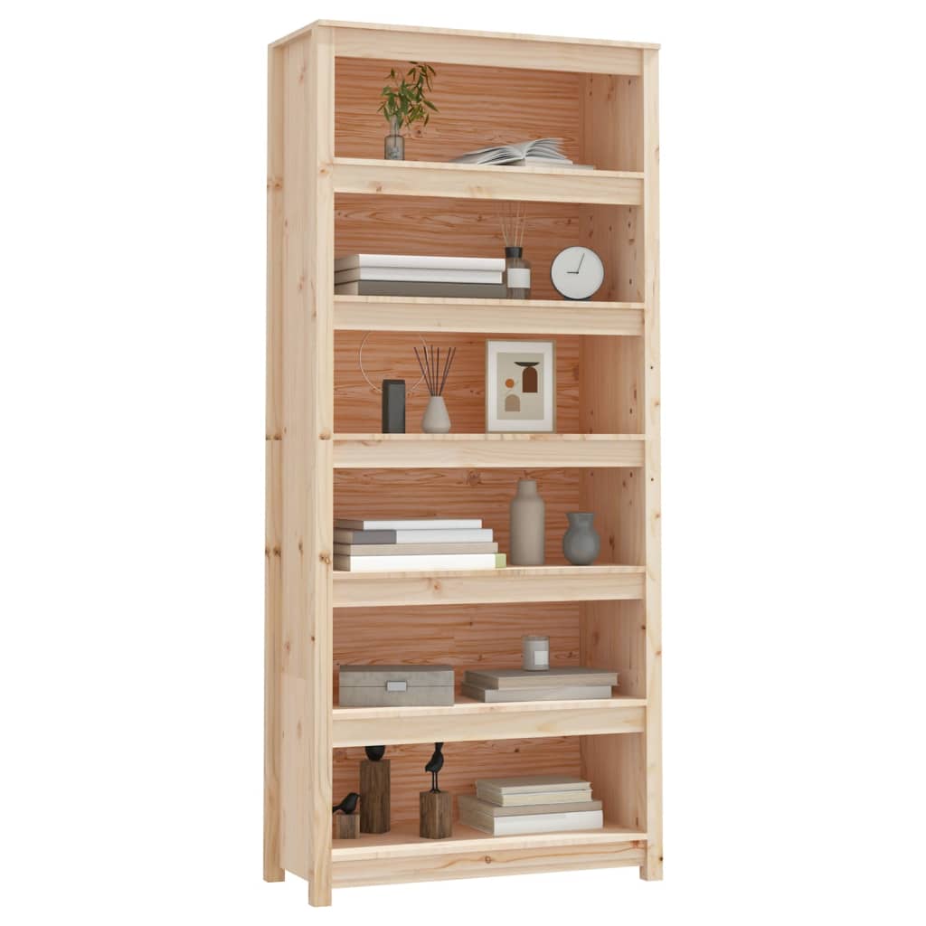 vidaXL Bibliotecă, 80x35x183 cm, lemn masiv de pin vidaXL Bibliotecă, 80x35x183 cm, lemn masiv de pin