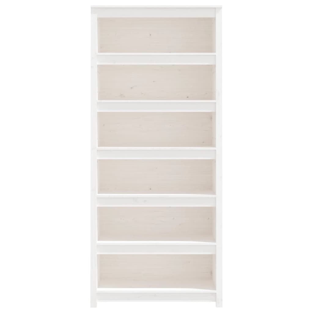 vidaXL Bibliotecă, alb, 80x35x183 cm, lemn masiv de pin vidaXL Bibliotecă, alb, 80x35x183 cm, lemn masiv de pin