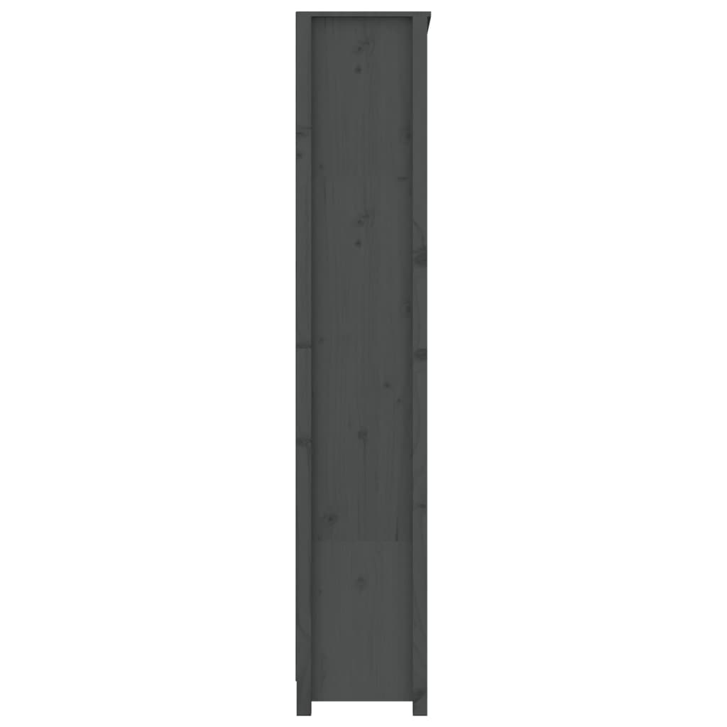 vidaXL Bibliotecă, gri, 80x35x183 cm, lemn masiv de pin vidaXL Bibliotecă, gri, 80x35x183 cm, lemn masiv de pin