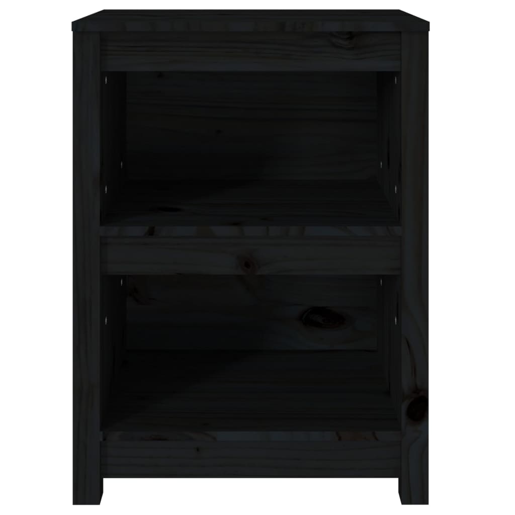 vidaXL Bibliotecă, negru, 50x35x68 cm, lemn masiv de pin vidaXL Bibliotecă, negru, 50x35x68 cm, lemn masiv de pin