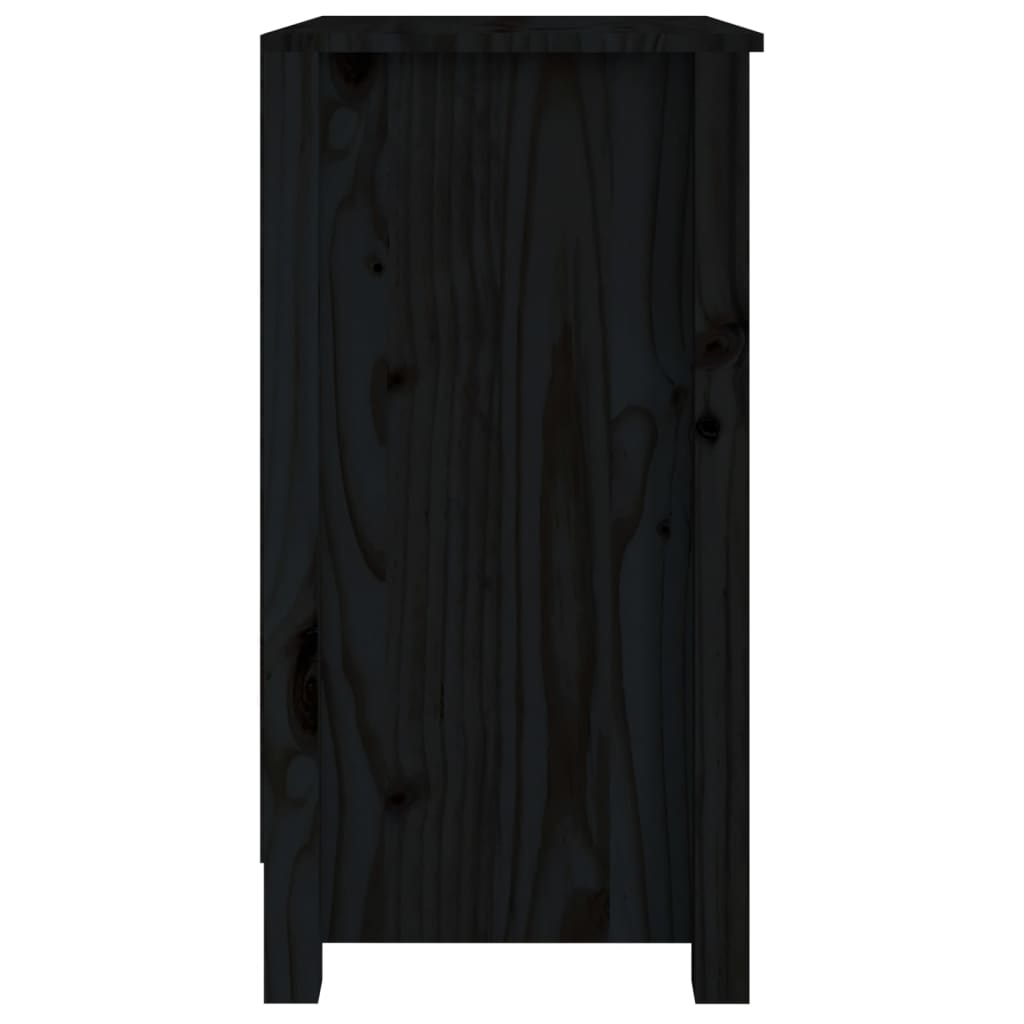 vidaXL Bibliotecă, negru, 50x35x68 cm, lemn masiv de pin vidaXL Bibliotecă, negru, 50x35x68 cm, lemn masiv de pin