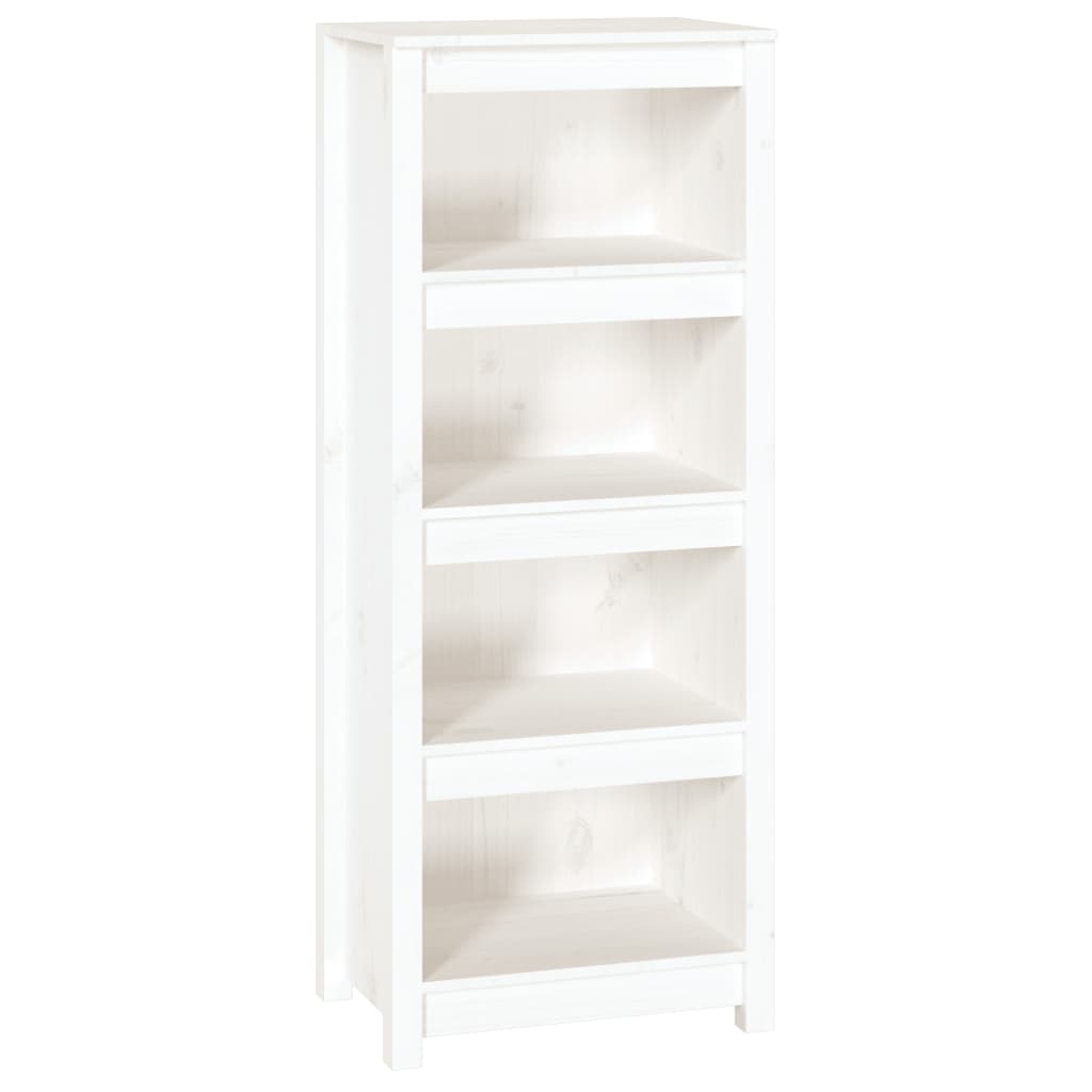 vidaXL Bibliotecă, alb, 50x35x125,5 cm, lemn masiv de pin vidaXL Bibliotecă, alb, 50x35x125,5 cm, lemn masiv de pin