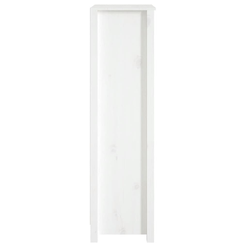 vidaXL Bibliotecă, alb, 50x35x125,5 cm, lemn masiv de pin vidaXL Bibliotecă, alb, 50x35x125,5 cm, lemn masiv de pin
