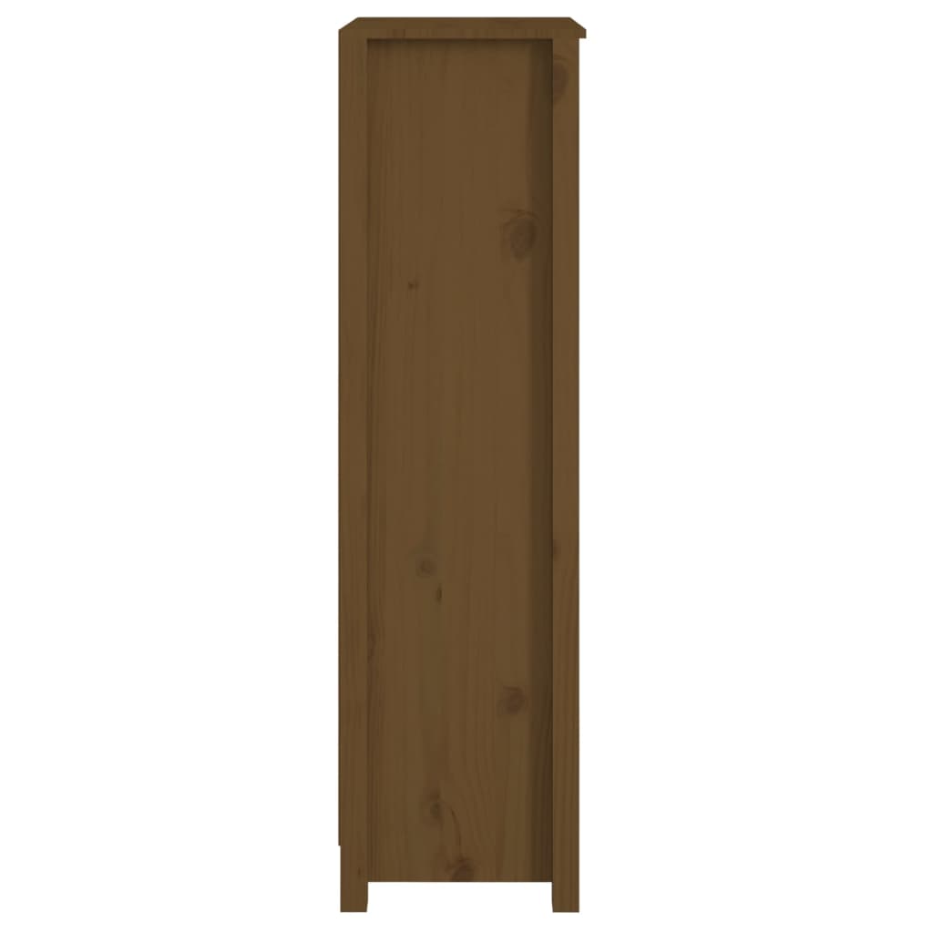vidaXL Bibliotecă, maro miere, 50x35x125,5 cm, lemn masiv de pin