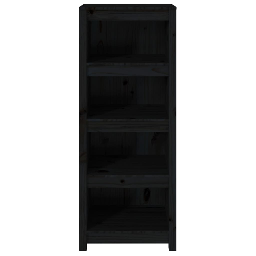 vidaXL Bibliotecă, negru, 50x35x125,5 cm, lemn masiv de pin vidaXL Bibliotecă, negru, 50x35x125,5 cm, lemn masiv de pin