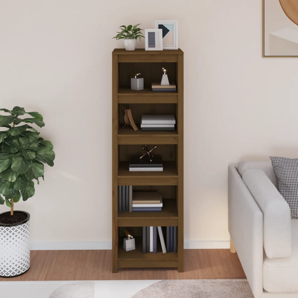 vidaXL Bibliotecă, maro miere, 50x35x154 cm, lemn masiv de pin vidaXL Bibliotecă, maro miere, 50x35x154 cm, lemn masiv de pin