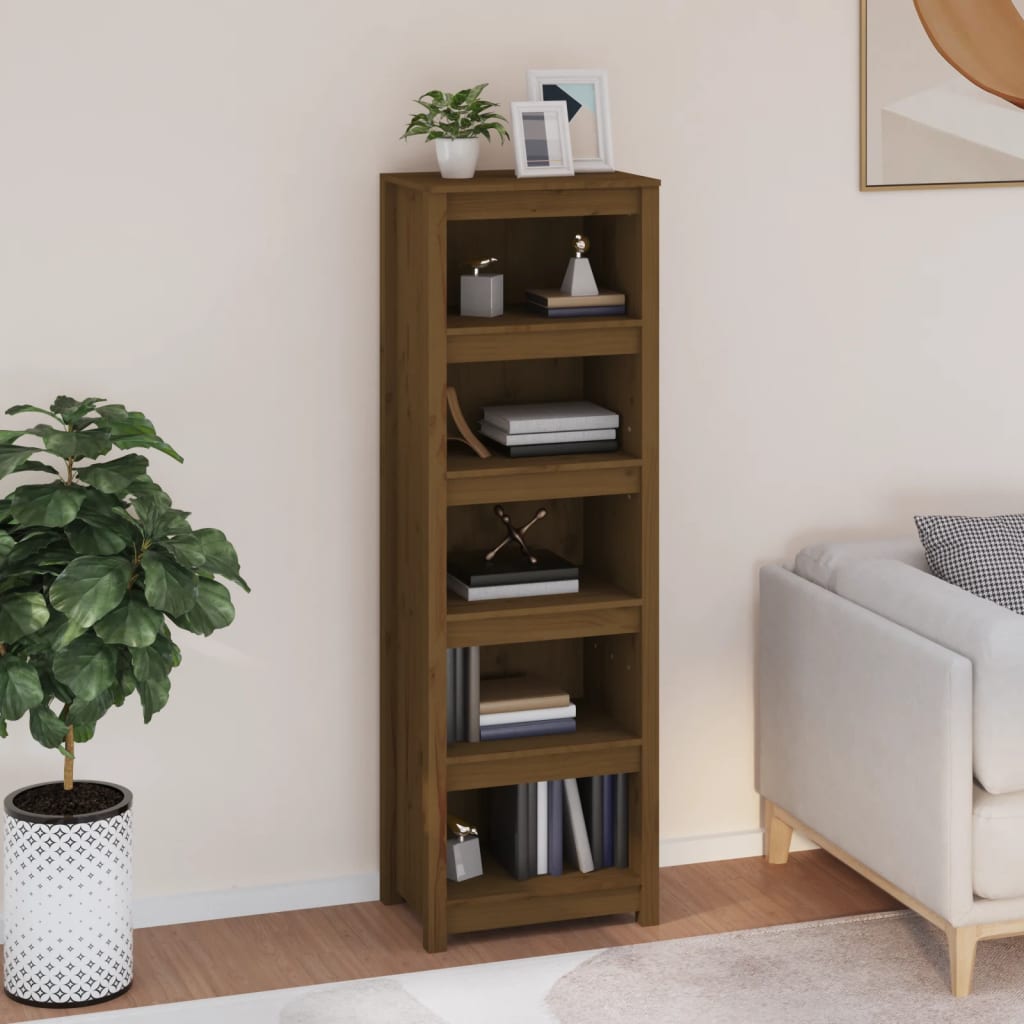 vidaXL Bibliotecă, maro miere, 50x35x154 cm, lemn masiv de pin vidaXL Bibliotecă, maro miere, 50x35x154 cm, lemn masiv de pin