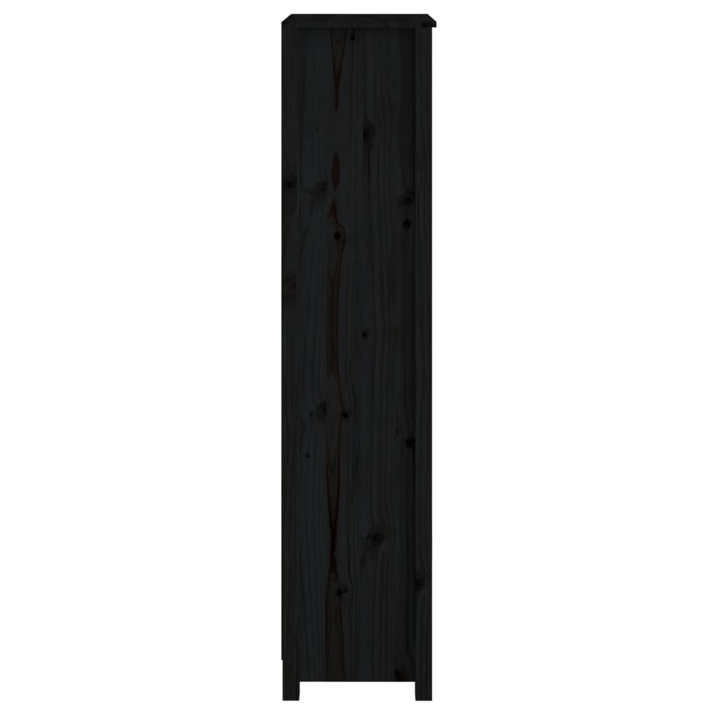 vidaXL Bibliotecă, negru, 50x35x154 cm, lemn masiv de pin vidaXL Bibliotecă, negru, 50x35x154 cm, lemn masiv de pin