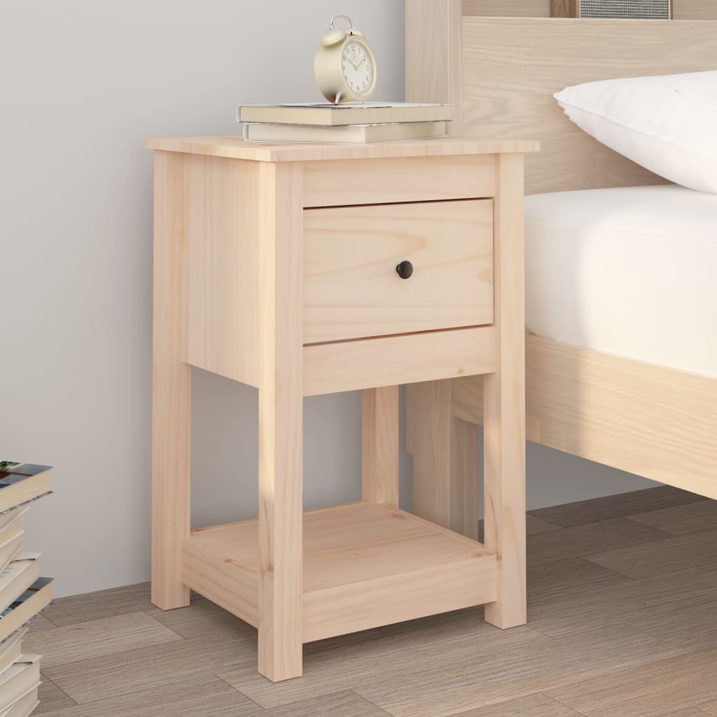 vidaXL Noptiere, 2 buc., 40x35x61,5 cm, lemn masiv de pin vidaXL Noptiere, 2 buc., 40x35x61,5 cm, lemn masiv de pin