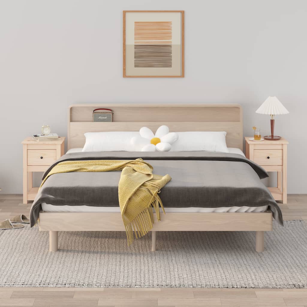 vidaXL Noptiere, 2 buc., 40x35x61,5 cm, lemn masiv de pin vidaXL Noptiere, 2 buc., 40x35x61,5 cm, lemn masiv de pin