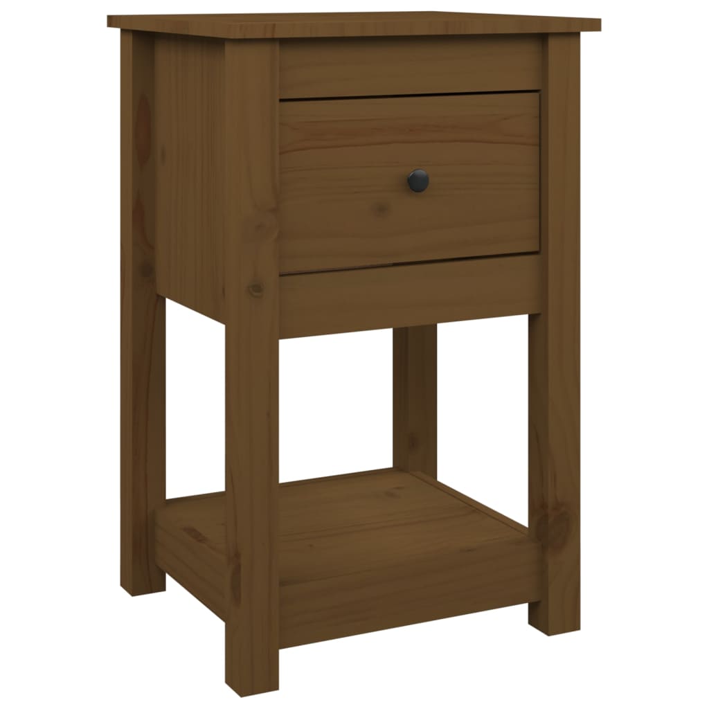vidaXL Noptiere, 2 buc, maro miere, 40x35x61,5 cm, lemn masiv de pin vidaXL Noptiere, 2 buc, maro miere, 40x35x61,5 cm, lemn masiv de pin