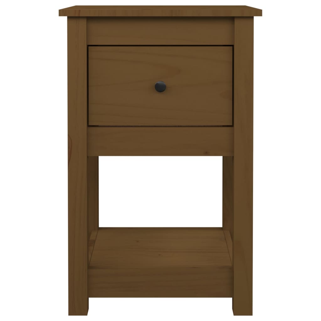 vidaXL Noptiere, 2 buc, maro miere, 40x35x61,5 cm, lemn masiv de pin vidaXL Noptiere, 2 buc, maro miere, 40x35x61,5 cm, lemn masiv de pin