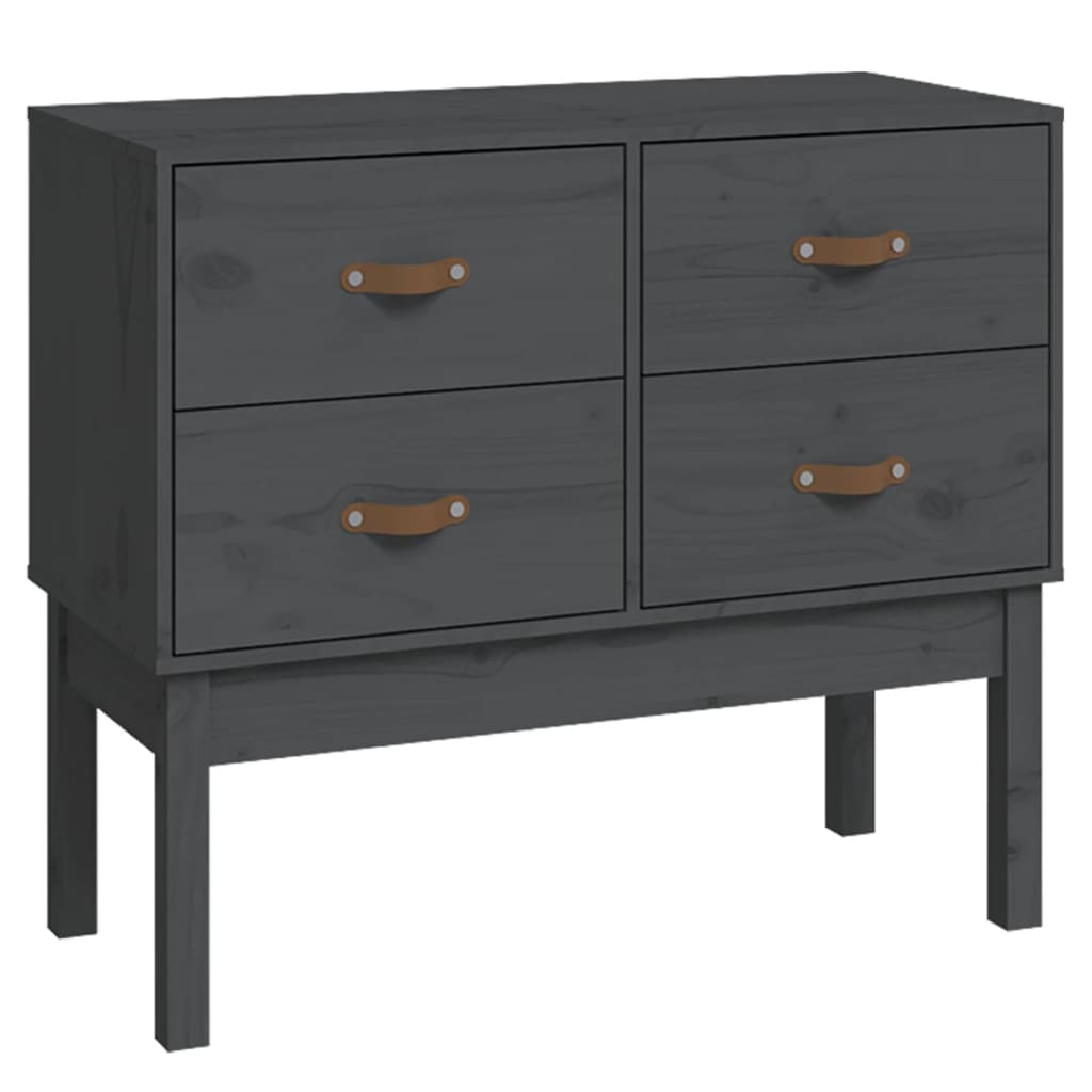 vidaXL Dulap consolă, gri, 90x40x78 cm, lemn masiv de pin vidaXL Dulap consolă, gri, 90x40x78 cm, lemn masiv de pin