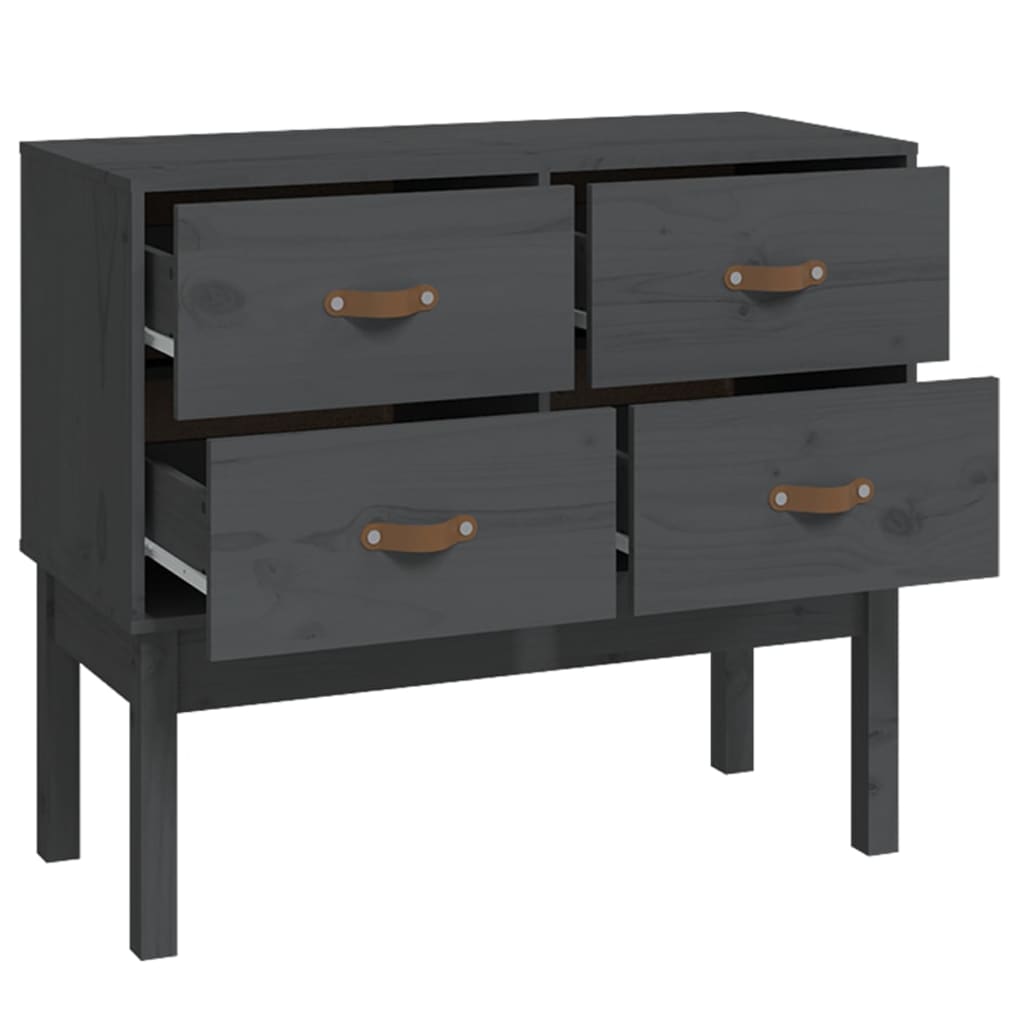 vidaXL Dulap consolă, gri, 90x40x78 cm, lemn masiv de pin vidaXL Dulap consolă, gri, 90x40x78 cm, lemn masiv de pin
