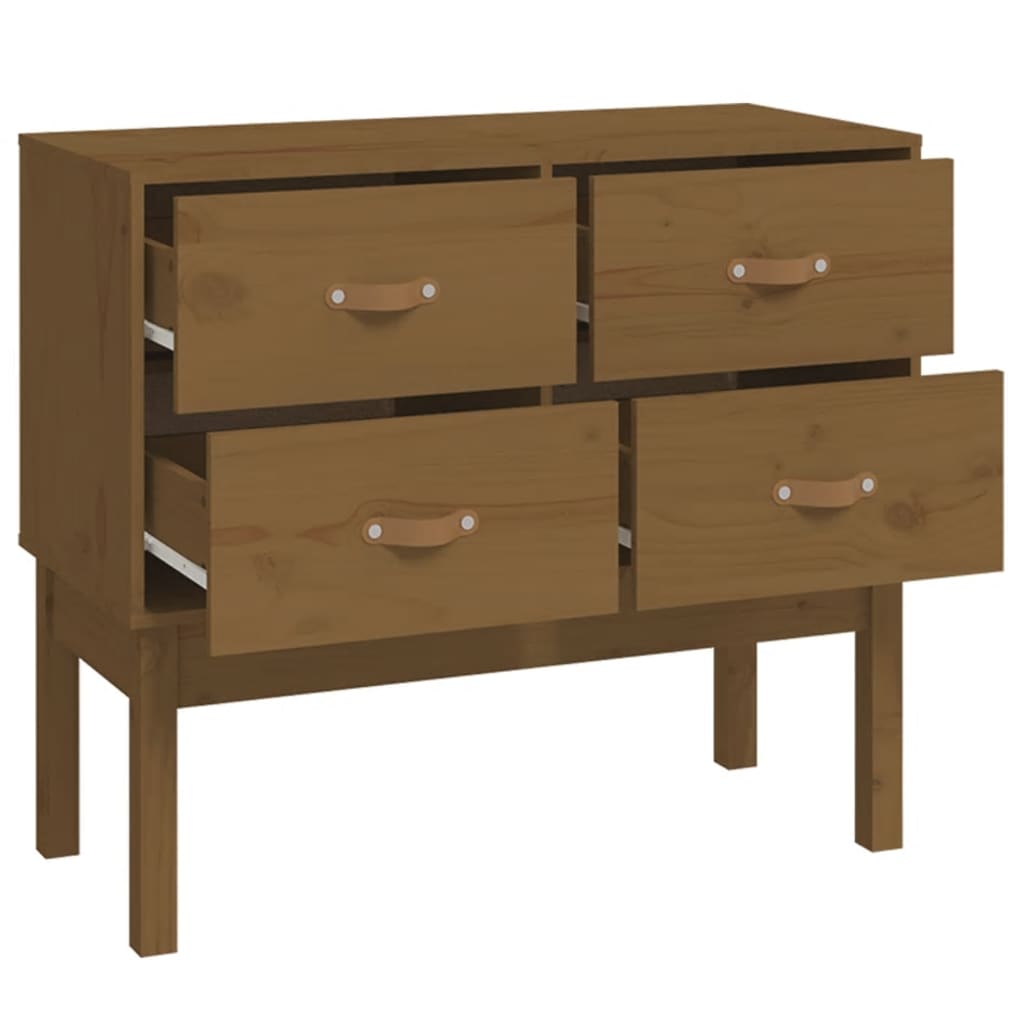 vidaXL Dulap consolă, maro miere, 90x40x78 cm, lemn masiv de pin vidaXL Dulap consolă, maro miere, 90x40x78 cm, lemn masiv de pin