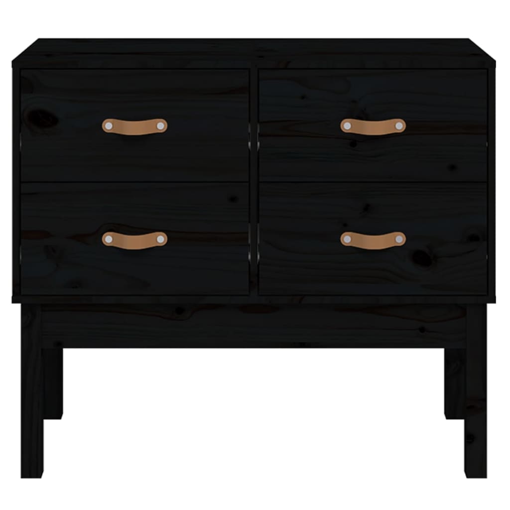vidaXL Dulap consolă, Negru, 90x40x78 cm, lemn masiv de pin vidaXL Dulap consolă, Negru, 90x40x78 cm, lemn masiv de pin