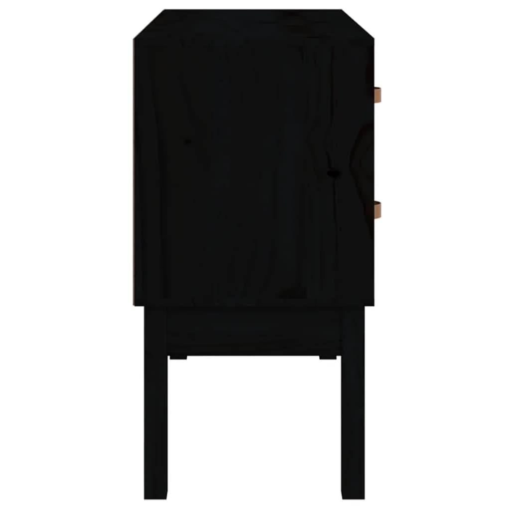 vidaXL Dulap consolă, Negru, 90x40x78 cm, lemn masiv de pin vidaXL Dulap consolă, Negru, 90x40x78 cm, lemn masiv de pin