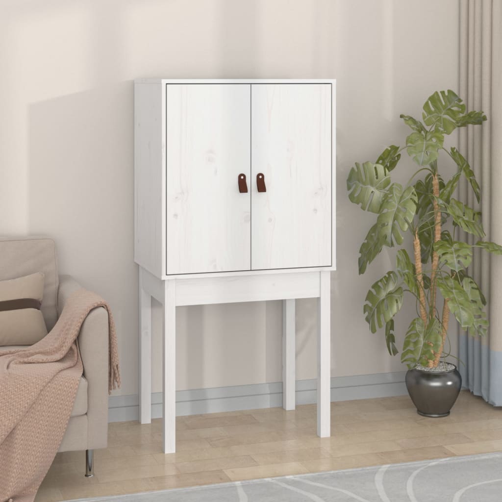 vidaXL Dulap înalt, alb, 60x40x120 cm, lemn masiv de pin