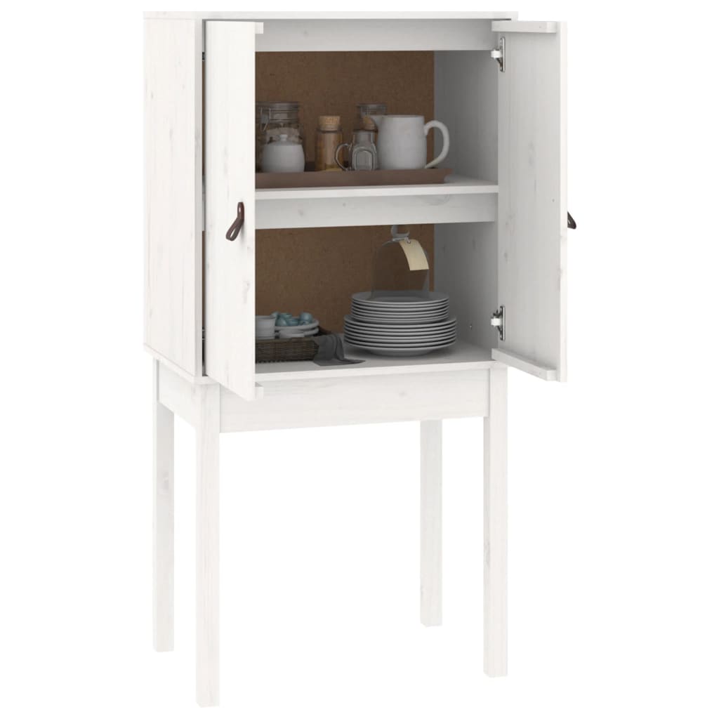 vidaXL Dulap înalt, alb, 60x40x120 cm, lemn masiv de pin