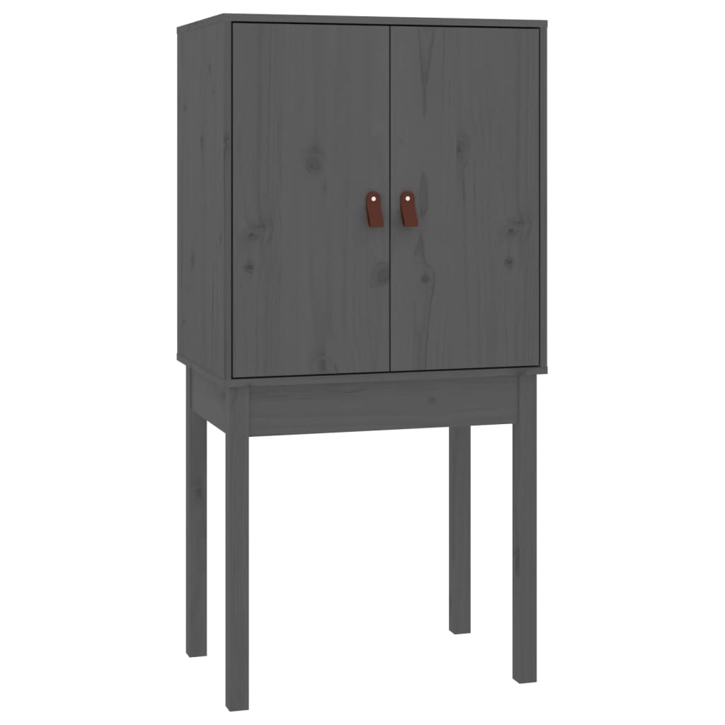 vidaXL Dulap înalt, gri, 60x40x120 cm, lemn masiv de pin vidaXL Dulap înalt, gri, 60x40x120 cm, lemn masiv de pin