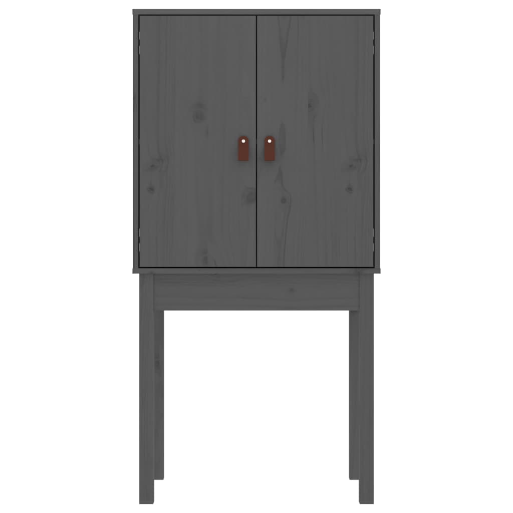 vidaXL Dulap înalt, gri, 60x40x120 cm, lemn masiv de pin vidaXL Dulap înalt, gri, 60x40x120 cm, lemn masiv de pin
