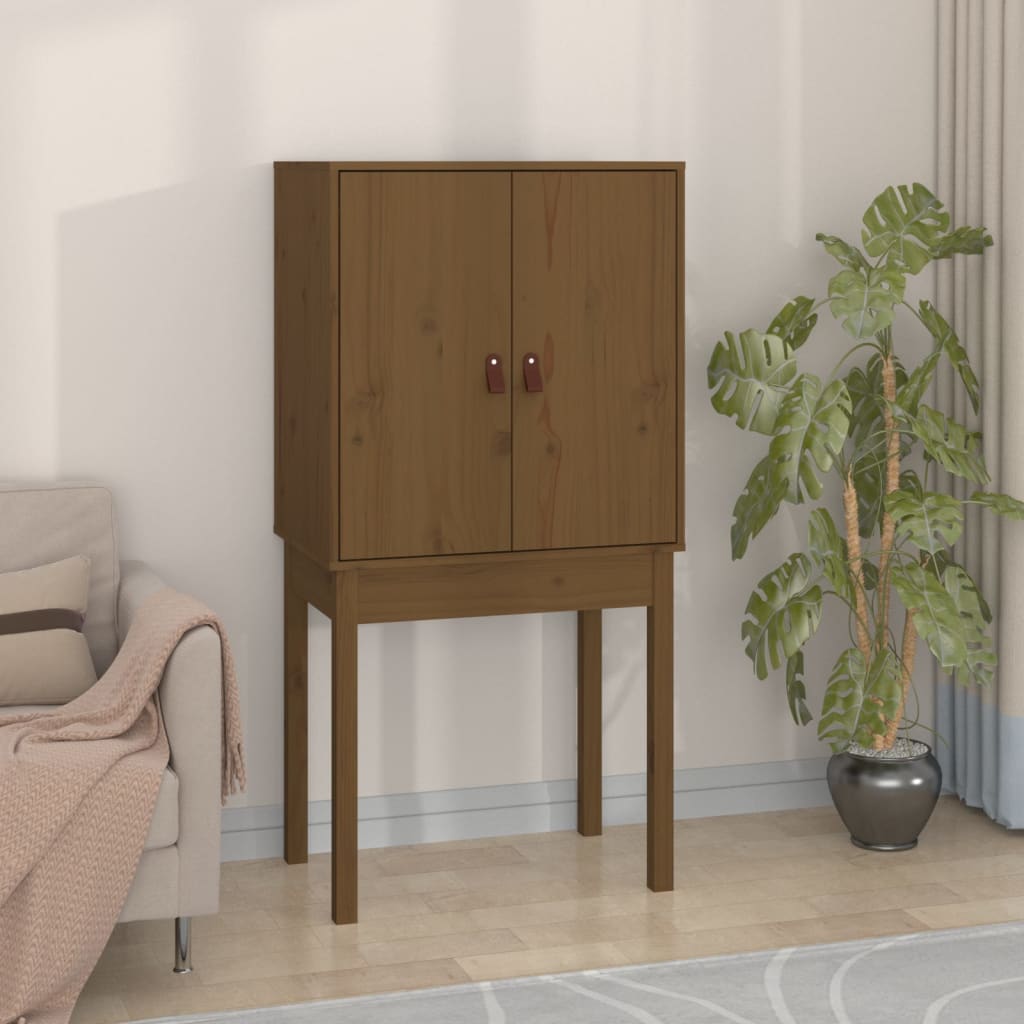 vidaXL Dulap înalt, maro miere, 60x40x120 cm, lemn masiv de pin