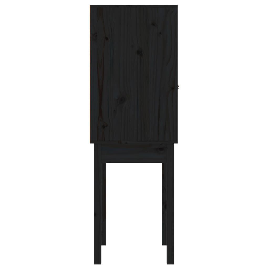 vidaXL Dulap înalt, negru, 60x40x120 cm, lemn masiv de pin