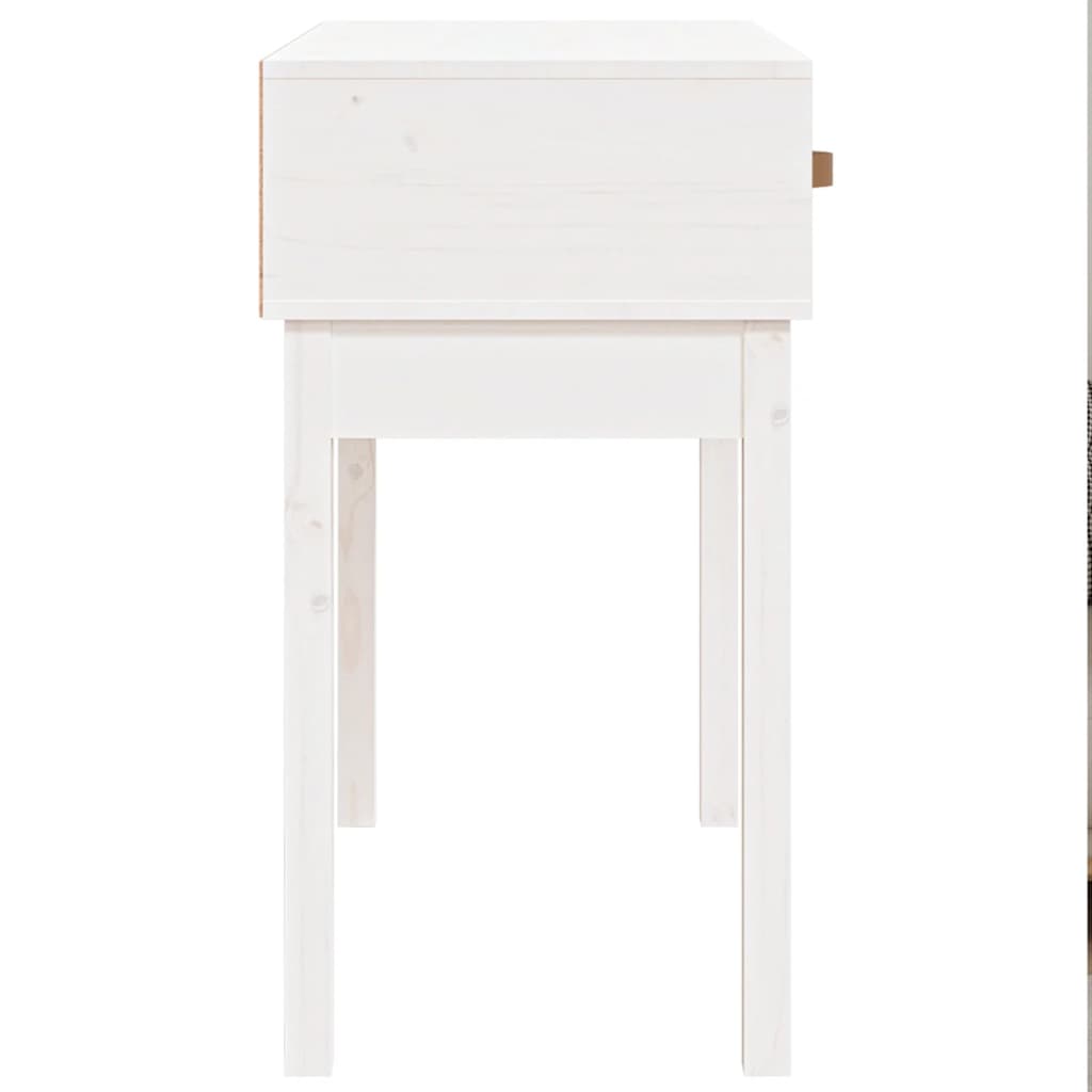 vidaXL Masă consolă, alb, 76,5x40x75 cm, lemn masiv de pin vidaXL Masă consolă, alb, 76,5x40x75 cm, lemn masiv de pin