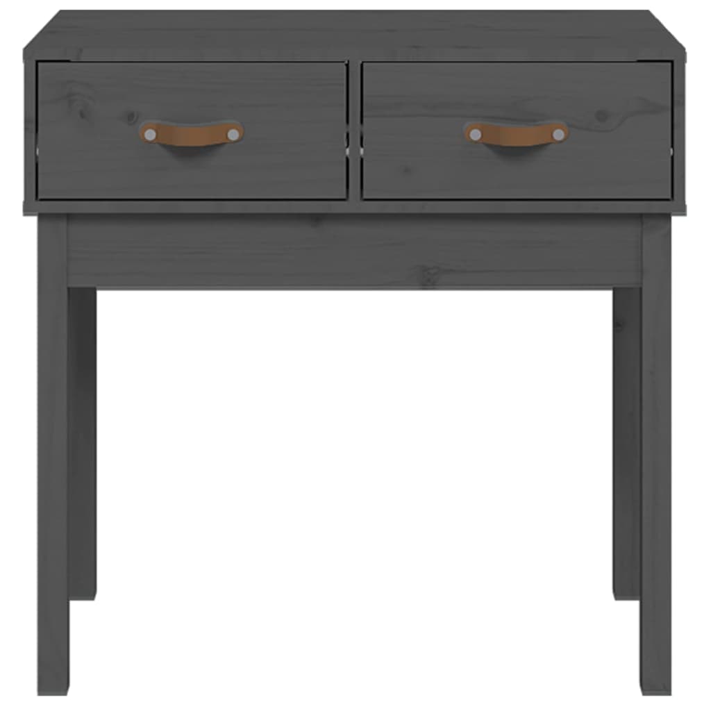 vidaXL Masă consolă, gri, 76,5x40x75 cm, lemn masiv de pin