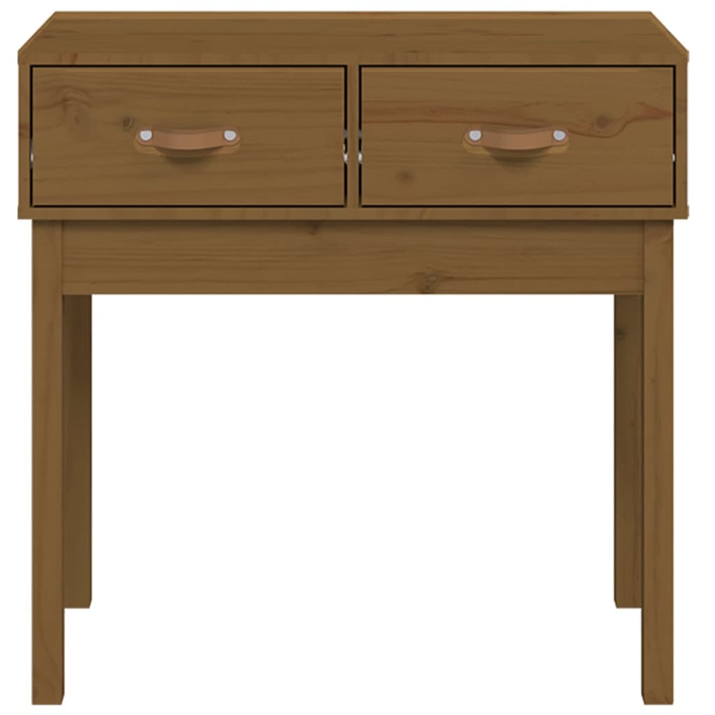 vidaXL Masă consolă, maro miere, 76,5x40x75 cm, lemn masiv de pin