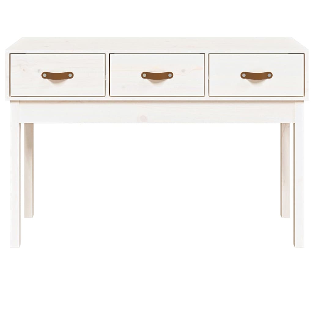vidaXL Masă consolă, alb, 114x40x75 cm, lemn masiv de pin vidaXL Masă consolă, alb, 114x40x75 cm, lemn masiv de pin