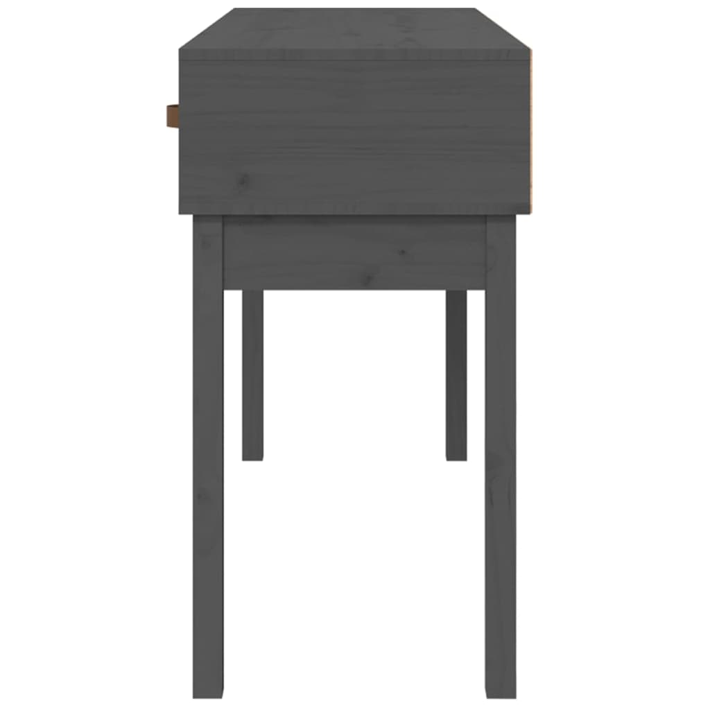 vidaXL Masă consolă, gri, 114x40x75 cm, lemn masiv de pin