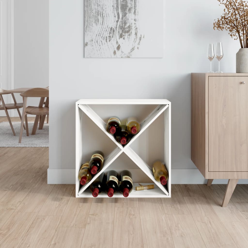 vidaXL Dulap de vinuri, alb, 62x25x62 cm, lemn masiv de pin vidaXL Dulap de vinuri, alb, 62x25x62 cm, lemn masiv de pin